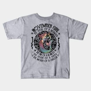 November Girl The Soul Of A Mermaid Hippie T-shirt Kids T-Shirt